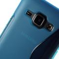 Силиконовый чехол для Samsung Galaxy J1 синий S-Shape