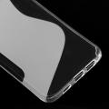 Силиконовый чехол для Samsung Galaxy S6 edge+ прозрачный S-образный