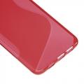 Силиконовый чехол для Samsung Galaxy S6 edge+ красный S-образный