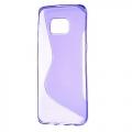 Купить Силиконовый чехол для Samsung Galaxy S6 edge+ фиолетовый S-образный на Apple-Land.ru