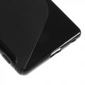 Силиконовый чехол для Sony Xperia Z3+ / Sony Xperia Z3+ Dual черный S-образный