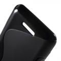 Силиконовый чехол для Sony Xperia E4g, Xperia E4g Dual S-образный чёрный