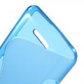 Силиконовый чехол для Sony Xperia E4g, Xperia E4g Dual S-образный синий