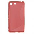 Купить Силиконовый чехол для Sony Xperia M5 красный S-Shape на Apple-Land.ru