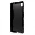 Купить Силиконовый чехол для Sony Xperia Z5 черный S-образный на Apple-Land.ru