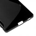 Силиконовый чехол для Sony Xperia Z5 черный S-образный