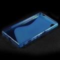 Силиконовый чехол для Sony Xperia Z5 синий S-образный
