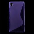 Купить Силиконовый чехол для Sony Xperia Z5 фиолетовый S-образный на Apple-Land.ru