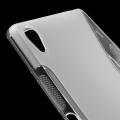 Силиконовый чехол для Sony Xperia Z5 Premium прозрачный S-образный
