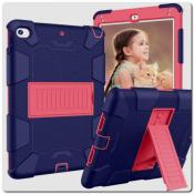 Купить Противоударный Пластиковый Двухслойный Защитный Чехол для iPad mini 2019 с Подставкой Синий на Apple-Land.ru