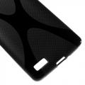 Силиконовый чехол для LG Max X155 черный X-образный