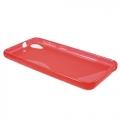 Силиконовый чехол для HTC Desire 626G / 626G+ красный S-образный