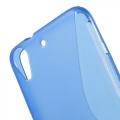 Силиконовый чехол для HTC Desire 626G / 626G+ синий S-образный