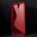 Купить Силиконовый чехол для HTC One E9 Plus красный S-образный на Apple-Land.ru