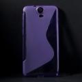 Купить Силиконовый чехол для HTC One E9 Plus фиолетовый S-образный на Apple-Land.ru