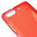 Силиконовый чехол для Huawei Honor 4C красный S-образный