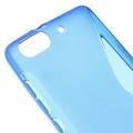 Силиконовый чехол для Huawei Honor 4C синий S-образный