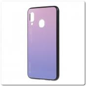 Купить Защитный Чехол Gradient Color из Стекла и Силикона для Samsung Galaxy A40 Розовый на Apple-Land.ru