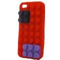 Купить Силиконовый чехол для iPhone 5 и iPhone 5s Lego Block красный на Apple-Land.ru