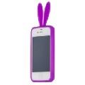 Купить Силиконовый чехол с ушками Rabito для iPhone 5 и iPhone 5S фиолетовый на Apple-Land.ru