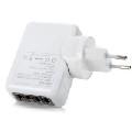Купить 4-портовый USB 5V 2.1A ЕС сетевой адаптер/ зарядное устройство - белый на Apple-Land.ru