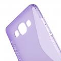 Силиконовый чехол для Samsung Galaxy A5, Galaxy A5 Duos - фиолетовый S-образный