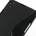 Силиконовый чехол для Sony Xperia Z1 черный S-Shape