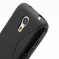 Силиконовый чехол для Samsung Galaxy S4 mini черный S-образный