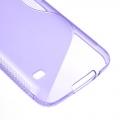 Силиконовый чехол для Samsung Galaxy S5 S-образный фиолетовый
