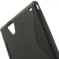 Силиконовый чехол для Sony Xperia T2 Ultra черный S-образный