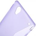 Силиконовый чехол для Sony Xperia T2 Ultra фиолетовый S-образный