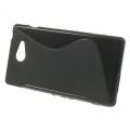 Купить Силиконовый чехол для Sony Xperia M2 Aqua черный S-shape на Apple-Land.ru