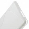 Силиконовый чехол для Sony Xperia M2 Aqua белый S-shape