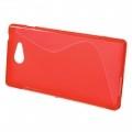 Купить Силиконовый чехол для Sony Xperia M2 красный S-Shape на Apple-Land.ru