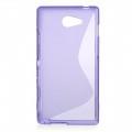 Купить Силиконовый чехол для Sony Xperia M2 Aqua фиолетовый S-shape на Apple-Land.ru