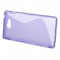 Купить Силиконовый чехол для Sony Xperia M2 фиолетовый S-shape на Apple-Land.ru