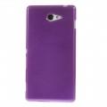 Купить Силиконовый чехол для Sony Xperia M2 фиолетовый Shine на Apple-Land.ru