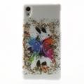 Купить Силиконовый чехол для Sony Xperia Z2 White Colorful Butterfly на Apple-Land.ru
