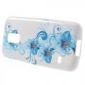 Купить Силиконовый чехол для Samsung Galaxy S5 mini Blue Flowers на Apple-Land.ru