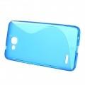 Купить Силиконовый чехол для Huawei Honor 3X голубой на Apple-Land.ru