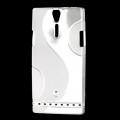 Силиконовый чехол для Sony Xperia S белый S-shape
