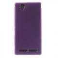 Купить Силиконовый чехол для Sony Xperia T2 Ultra фиолетовый Shine на Apple-Land.ru
