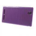 Силиконовый чехол для Sony Xperia T2 Ultra фиолетовый Shine