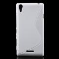 Купить Силиконовый чехол для Sony Xperia T3 белый S-Shape на Apple-Land.ru