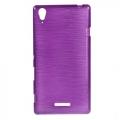 Купить Силиконовый чехол для Sony Xperia T3 фиолетовый Shine на Apple-Land.ru