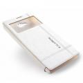 Купить Кожаный чехол книжка для Huawei Honor 3C белый на Apple-Land.ru