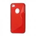 Силиконовый чехол для iPhone 4 4S красный