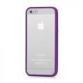 Купить Чехол для iPhone 5 5S прозрачный и фиолетовый на Apple-Land.ru