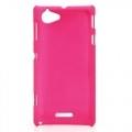 Купить Пластиковый чехол для Sony Xperia L розовый на Apple-Land.ru