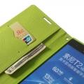 Flip чехол книжка для Sony Xperia T2 Ultra темно синий и зеленый Mercury CaseOn